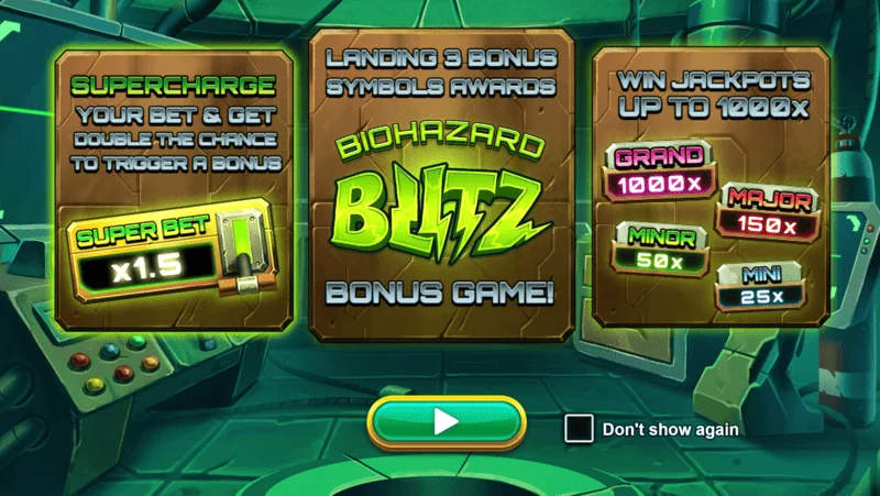 Dr. Wild's Laboratory Blitz - loading screen with feature descriptions